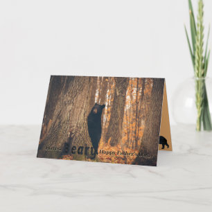 Adorable Black Bear Father's Day Card