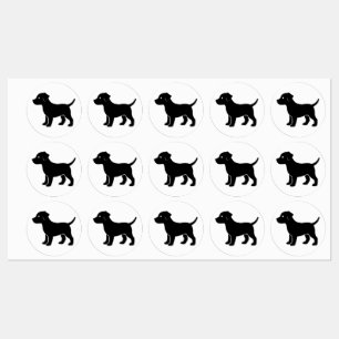 Adorable Black Puppy Silhouette Vinyl