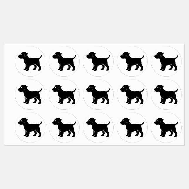 Adorable Black Puppy Silhouette Vinyl (Sheet)