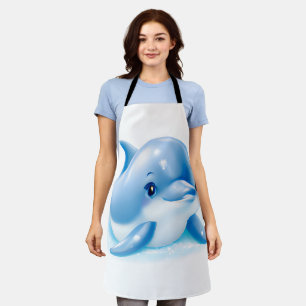 Adorable Blue Baby Dolphin Apron