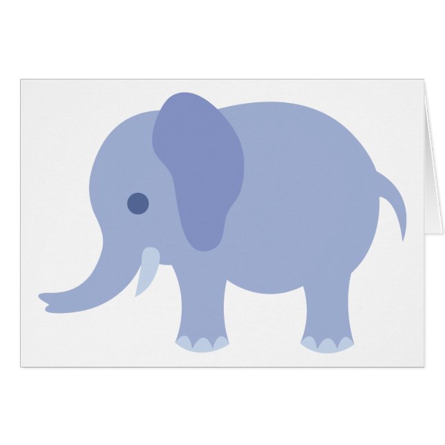 Adorable Blue Baby Elephant (Front Horizontal)