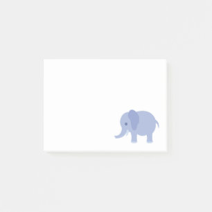 Adorable Blue Baby Elephant Post-it Notes