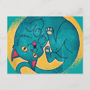 Adorable Blue Cat Postcard