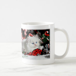 Adorable Blue Eyed White Persian Coffe Mug