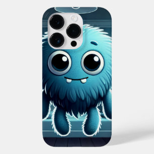 Adorable Blue Fluffy Creature Case-Mate iPhone 14 Pro Case