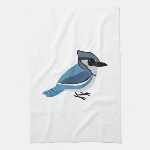 Adorable Blue Jay Tea Towel