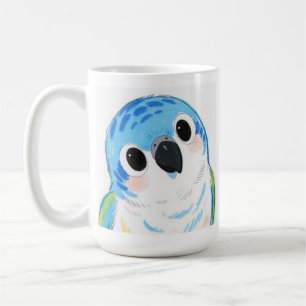 Adorable Blue Parrot Ceramic Mug