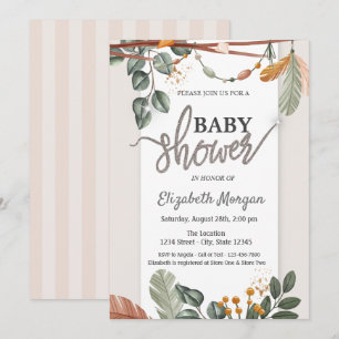 Adorable Boho Baby Shower  Invitation