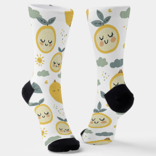 Adorable Boho Lemon  Socks
