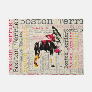 Adorable Boston Terrier Doormat