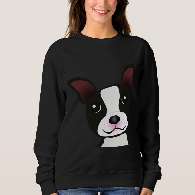 Adorable Boston Terrier Puppy Sweatshirt (Front)