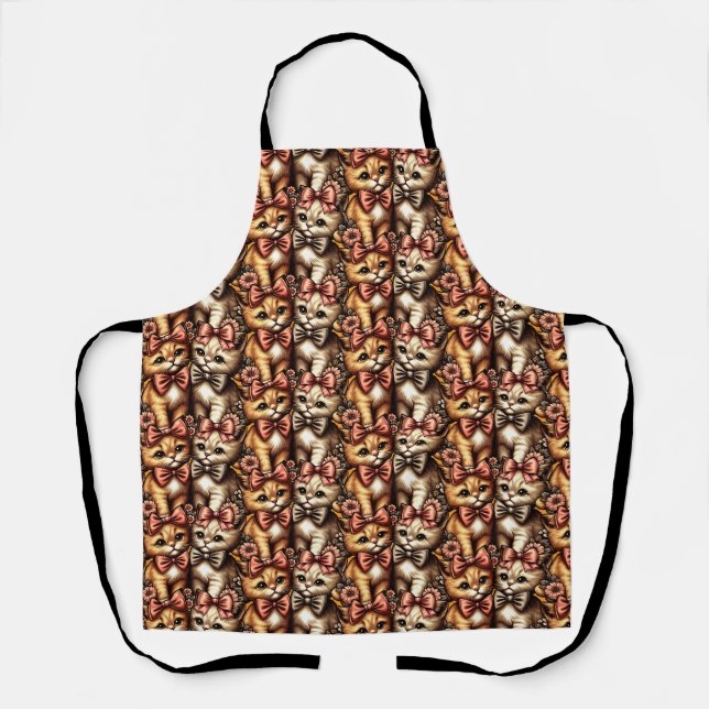 Adorable Bow-Tied Kittens Apron (Front)