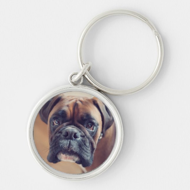 Adorable Boxer Dog Keychain (Front)