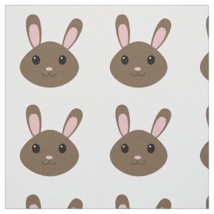 Adorable Brown Bunny Fabric