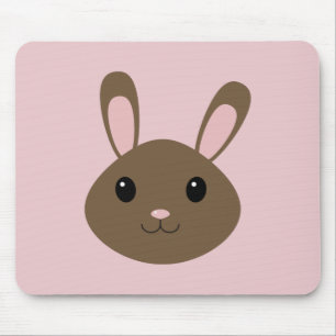 Adorable Brown Bunny Mouse Pad