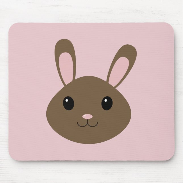 Adorable Brown Bunny Mouse Pad (Front)