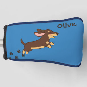 Adorable Brown Tan Dachshund Dog Golf Head Cover