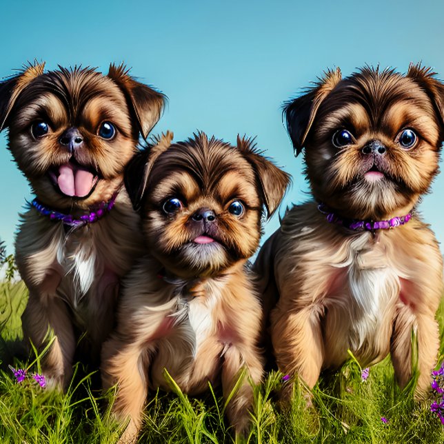 Adorable Brussels Griffon Puppies Two-Tone Coffee Mug (Creator Uploaded)