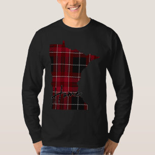 Adorable Buffalo Plaid Minnesota MN Home State Ma T-Shirt