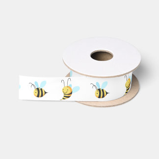 Adorable Bumble Bee Pattern Satin Ribbon