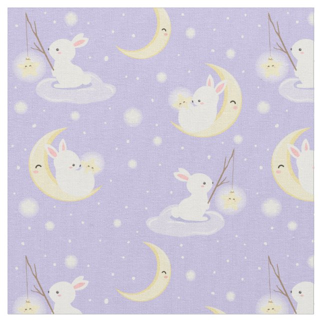 Adorable Bunnies Fabric (Close Up)