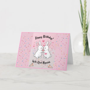 Adorable Bunny Birthday Card