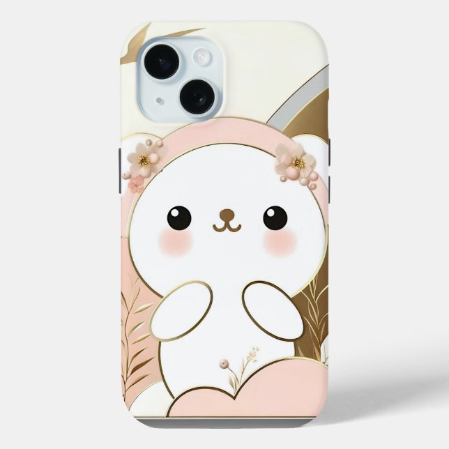 Adorable Bunny Blossom Phone case/iPhone 15 Case-Mate iPhone Case (Back)