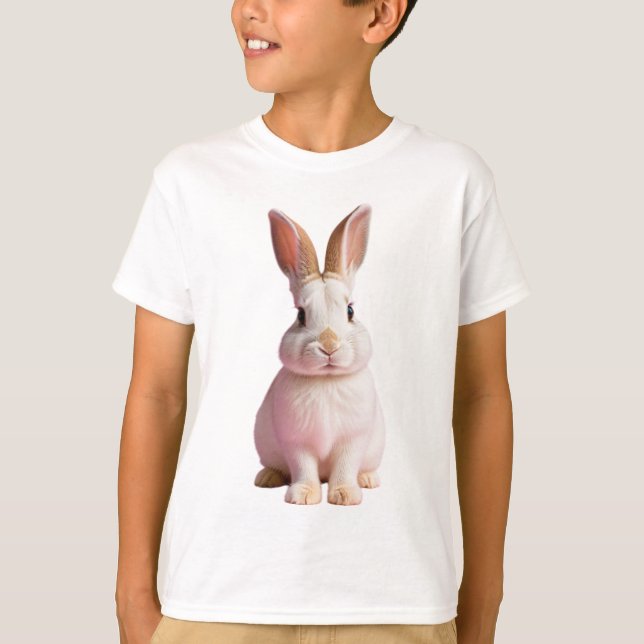 Adorable Bunny Design Charming Rabbit Artwork T-Shirt (Front)