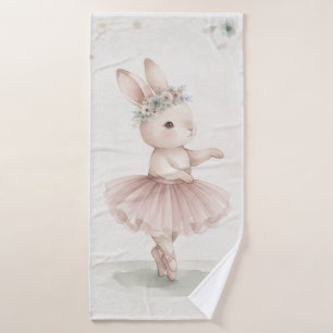 Adorable bunny girl towel set