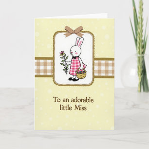 Adorable Bunny Little Miss Card