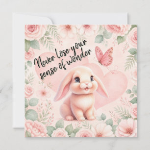 Adorable Bunny 'n Butterfly Card