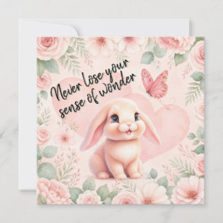 Adorable Bunny 'n Butterfly Card