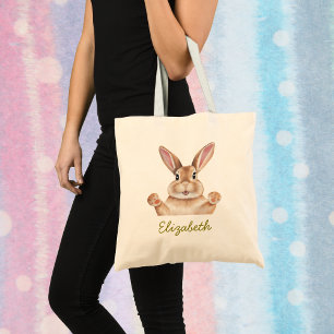 Adorable Bunny Personalised Easter Tote Bag