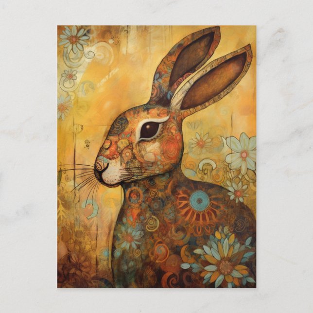 Adorable Bunny Postcard (Front)