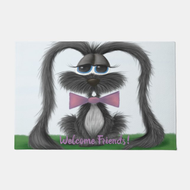 Adorable Bunny Rabbit Doormat (Front)