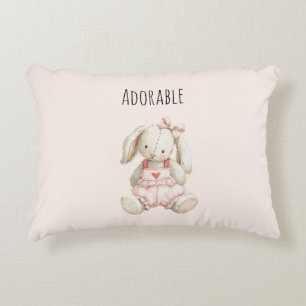 Adorable Bunny Rabbit Heart Animal Decorative Cushion
