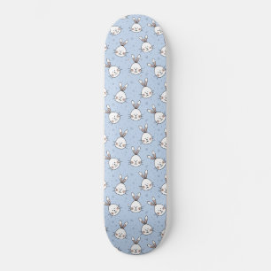 Adorable Bunny Rabbit Pattern Skateboard