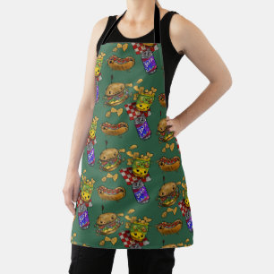 Adorable Burgers and Dogs  Apron
