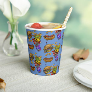 Adorable Burgers and Dogs Paper Cups