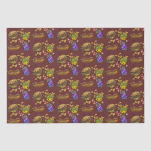 Adorable Burgers and Dogs Tissue Paper