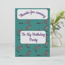 Adorable Bushbabies Illustration Thank you Card