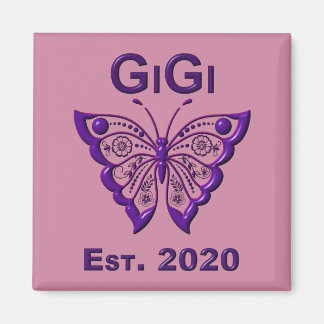 Adorable Butterfly Gigi “Est 2020” Magnet