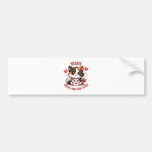 Adorable Calico Cat Valentine's Day  Bumper Sticker