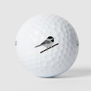 Adorable Carolina Chickadee Cartoon Golf Balls
