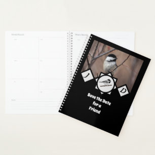 Adorable Carolina Chickadee Monogram Photo Planner