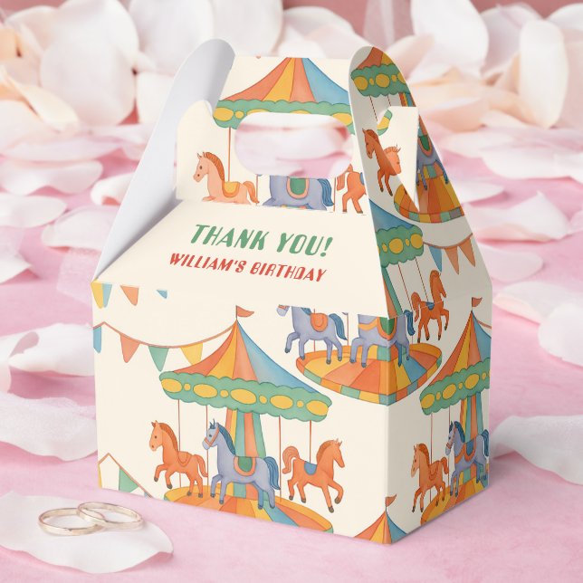 Adorable Carousel Birthday Favour Box (Wedding)
