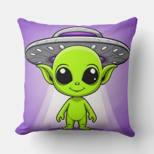 Adorable Cartoon Alien Cushion