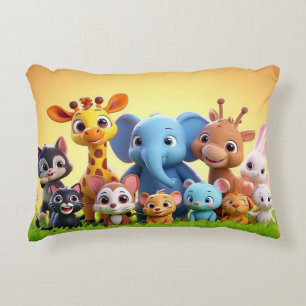 Adorable Cartoon Animals Decorative Cushion