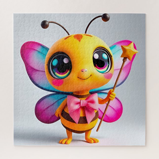 Adorable Cartoon Bee Fairy Character Jigsaw Puzzle (Vertical)