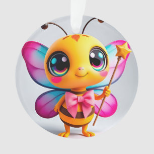 Adorable Cartoon Bee Fairy Character Ornament
